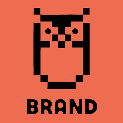 Chunky Pixel Bitmapped Owl Emblem preview