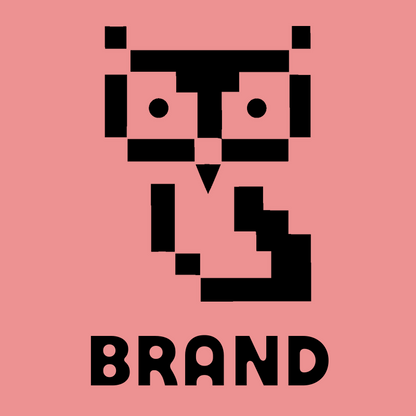 Blocky Pixel Front-Facing Owl Mark preview