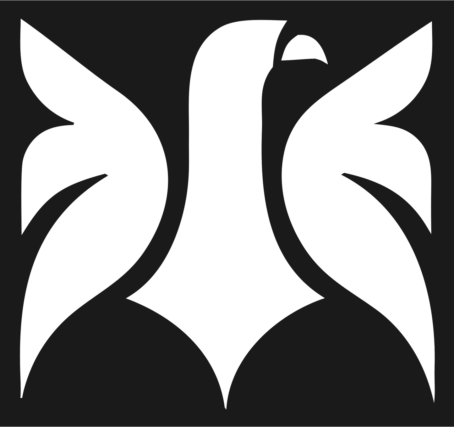 Swiss Style Perched Eagle Silhouette Mark #1a1a1a/#ffffff