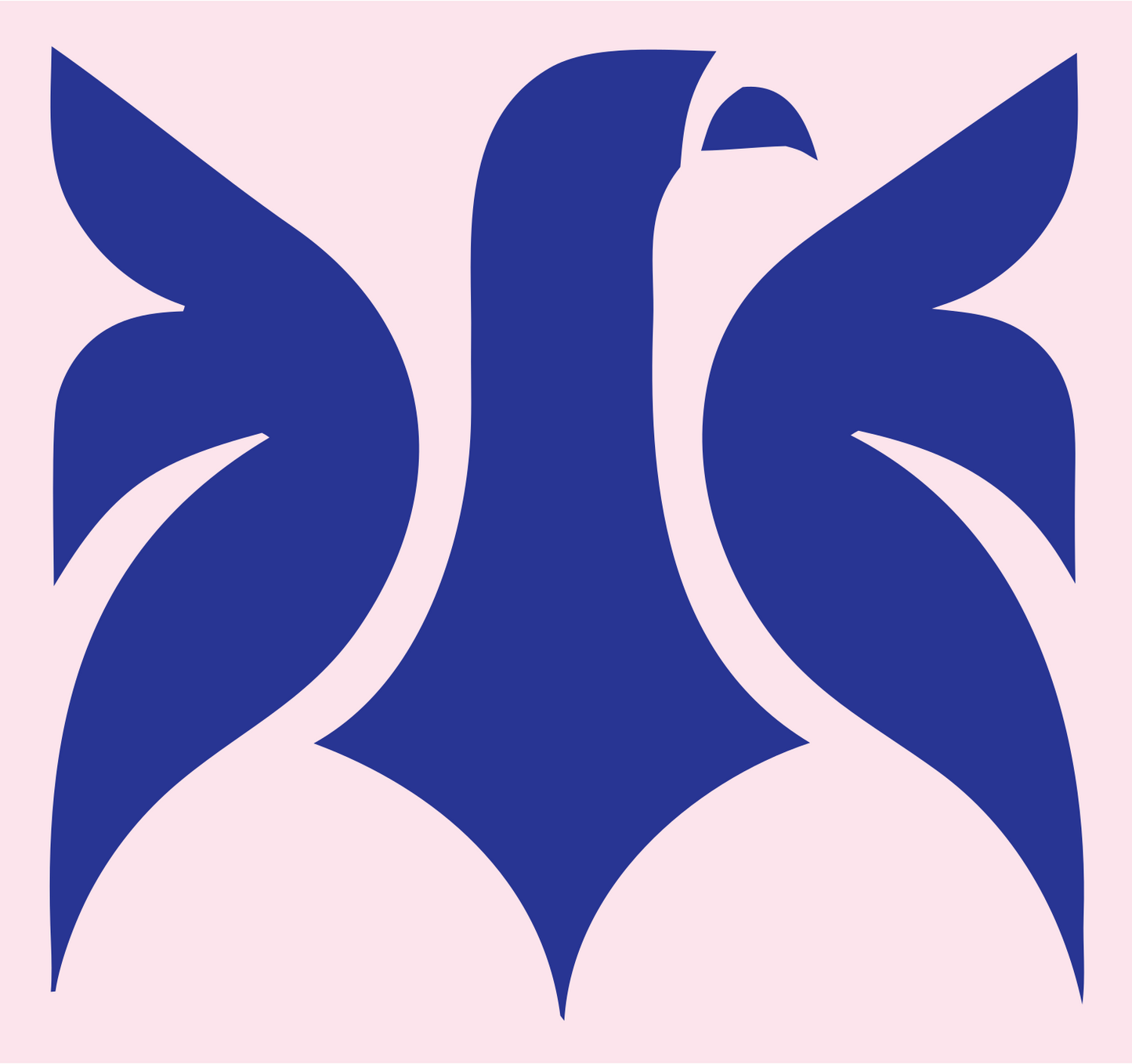 Swiss Style Perched Eagle Silhouette Mark #fce4ec/#283593