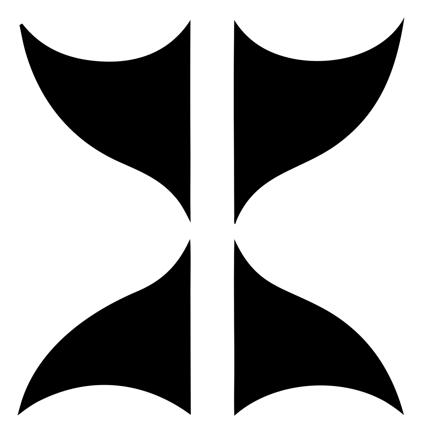 Swiss Style Curved Wing Spread Eagle Mark #ffffff/#000000
