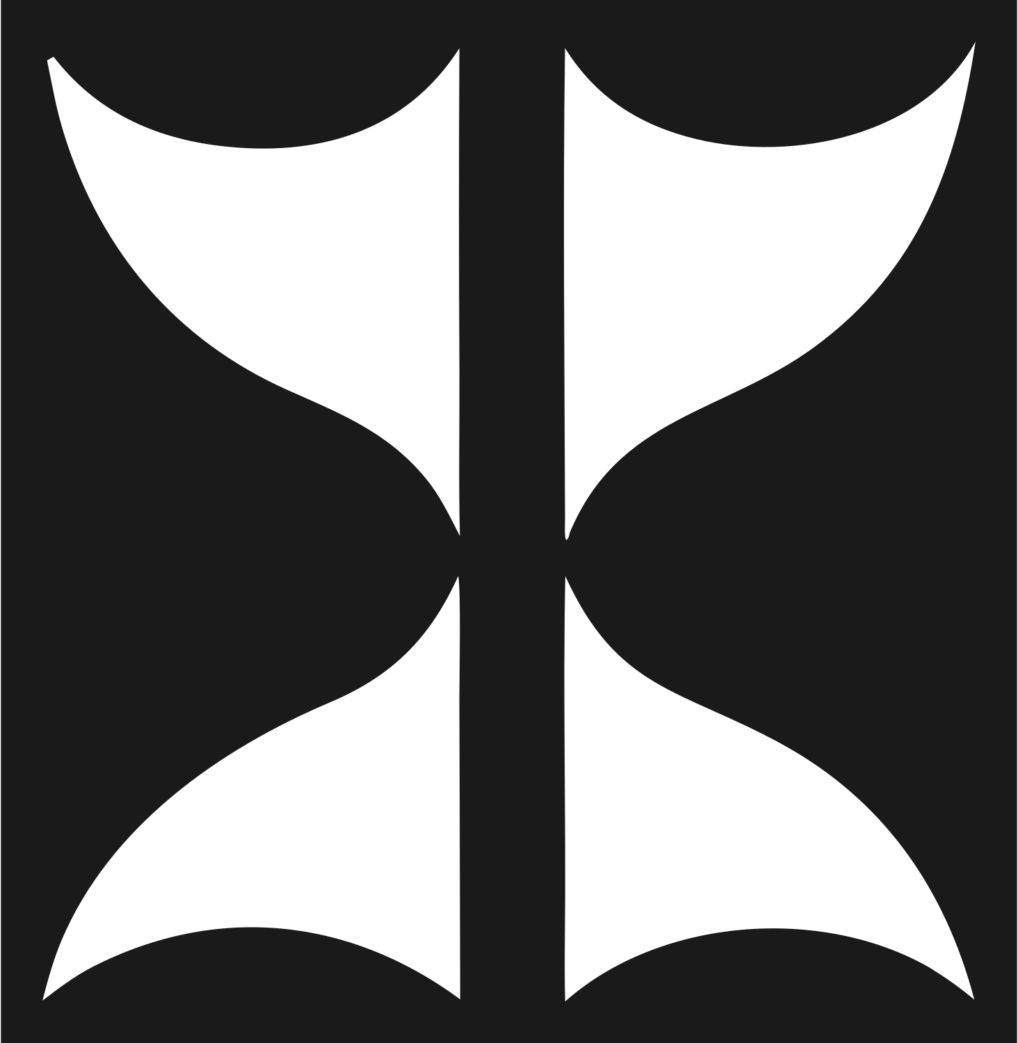 Swiss Style Curved Wing Spread Eagle Mark #1a1a1a/#ffffff