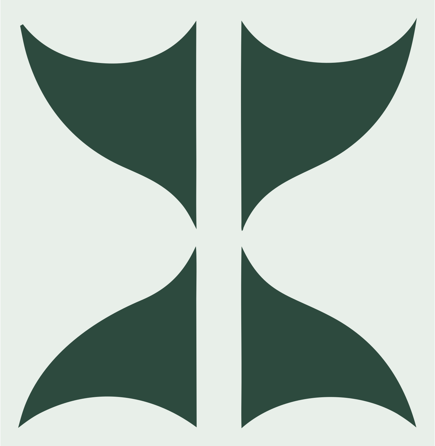 Swiss Style Curved Wing Spread Eagle Mark #e8efe9/#2d4a3e
