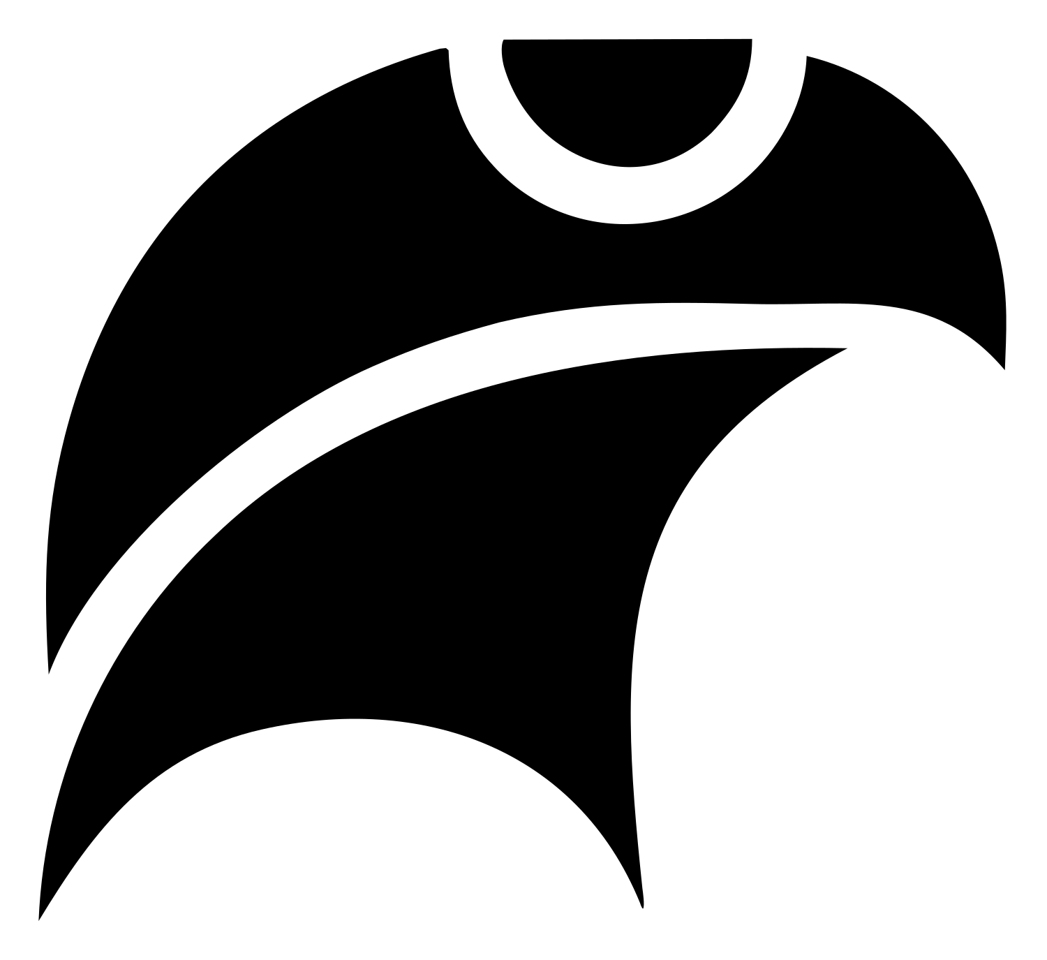 Bold Diving Eagle Icon #ffffff/#000000