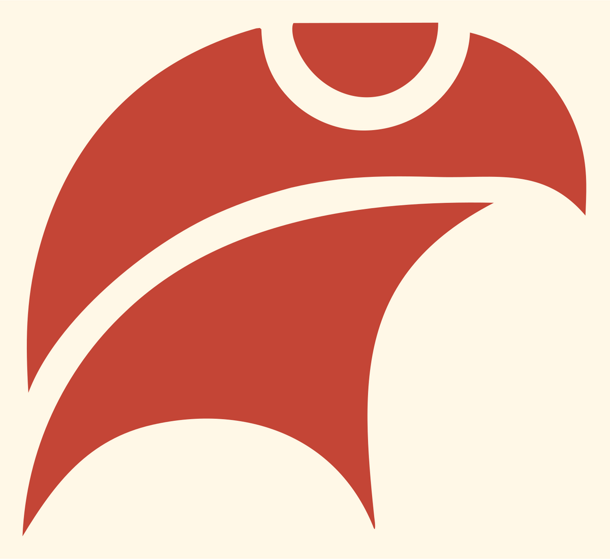 Bold Diving Eagle Icon #fff8e7/#c44536
