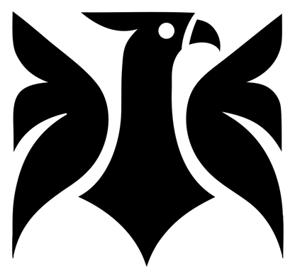 Swiss Style Frontal Eagle Raised Wings Emblem