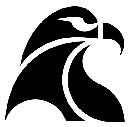 Swiss Style Hooked Beak Raptor Head Mark