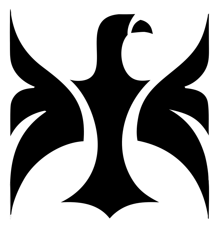 Swiss Style Symmetrical Rampant Eagle Crest