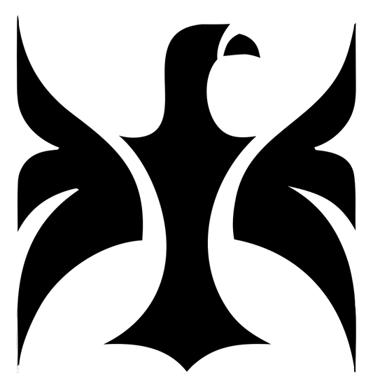Swiss Style Symmetrical Rampant Eagle Crest