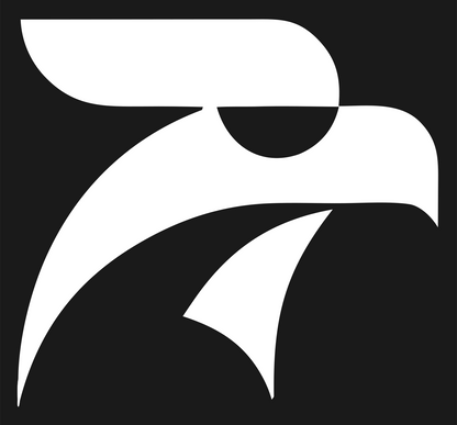 Swiss Style Flat Raptor Beak Crest #1a1a1a/#ffffff
