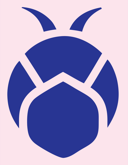 Pictogram Beetle Body Top-Down Bug Icon #fce4ec/#283593