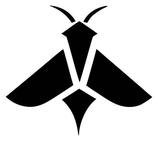 Flat Pictogram Spread Wing Moth Emblem