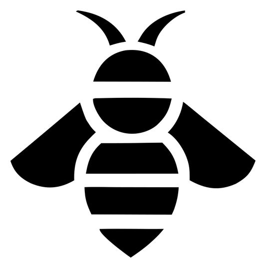 Solid Pictogram Honeybee Top-Down Insect Badge