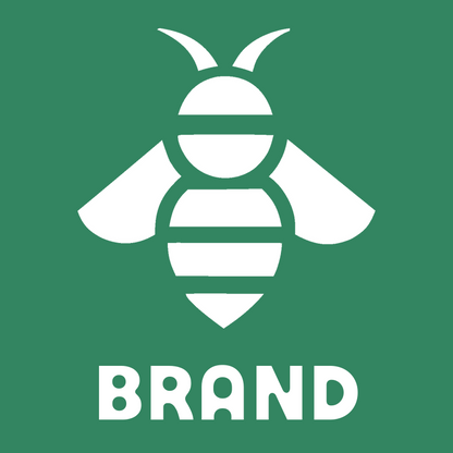 Solid Pictogram Honeybee Top-Down Insect Badge preview