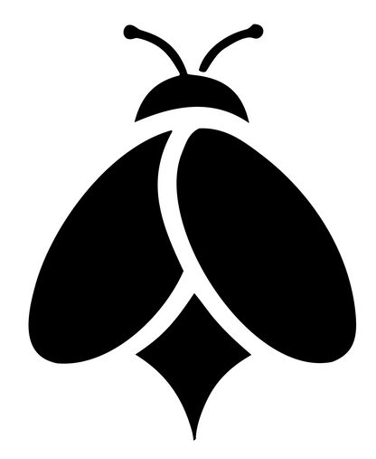 Spread Wing Bee Icon #ffffff/#000000