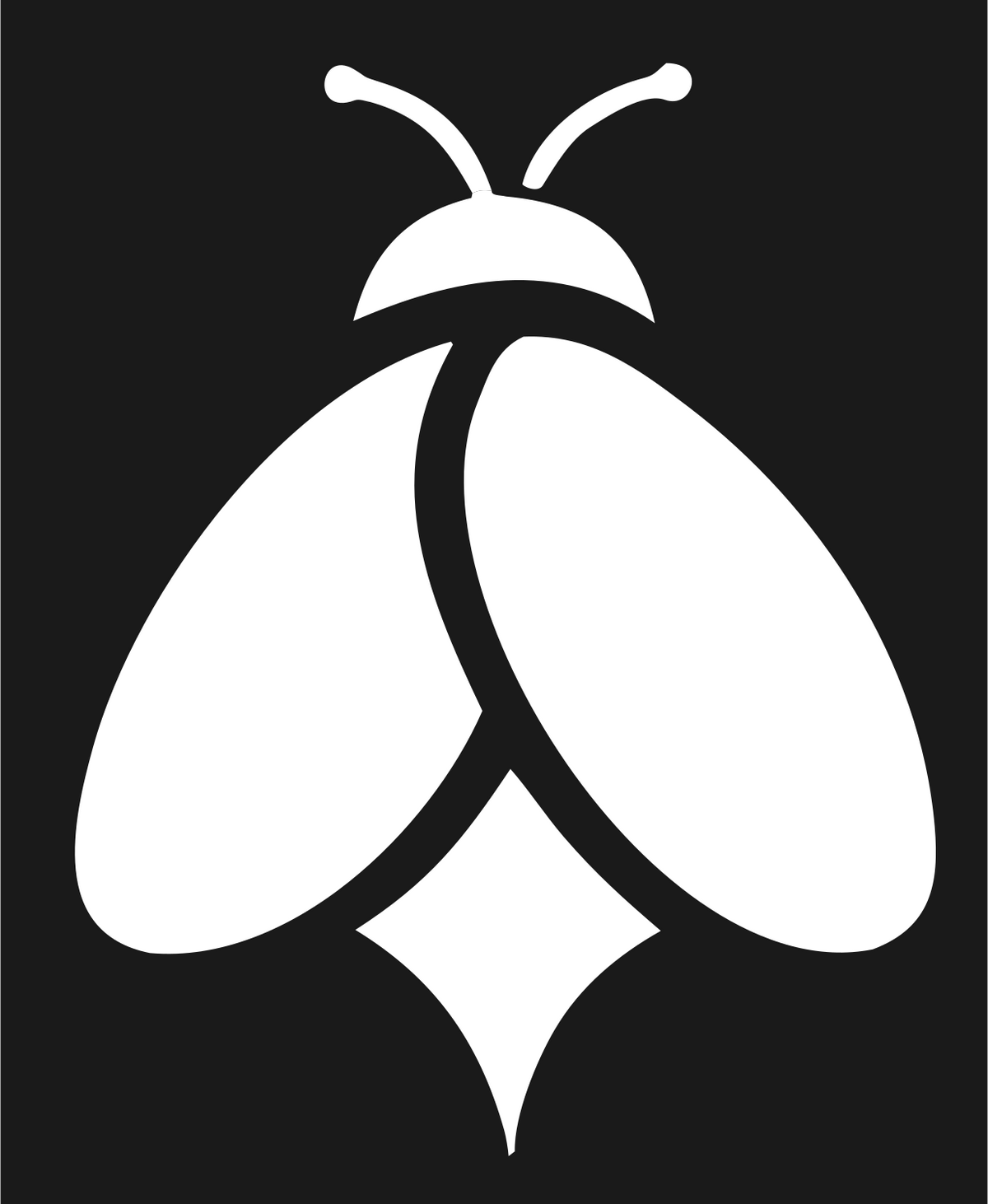 Spread Wing Bee Icon #1a1a1a/#ffffff