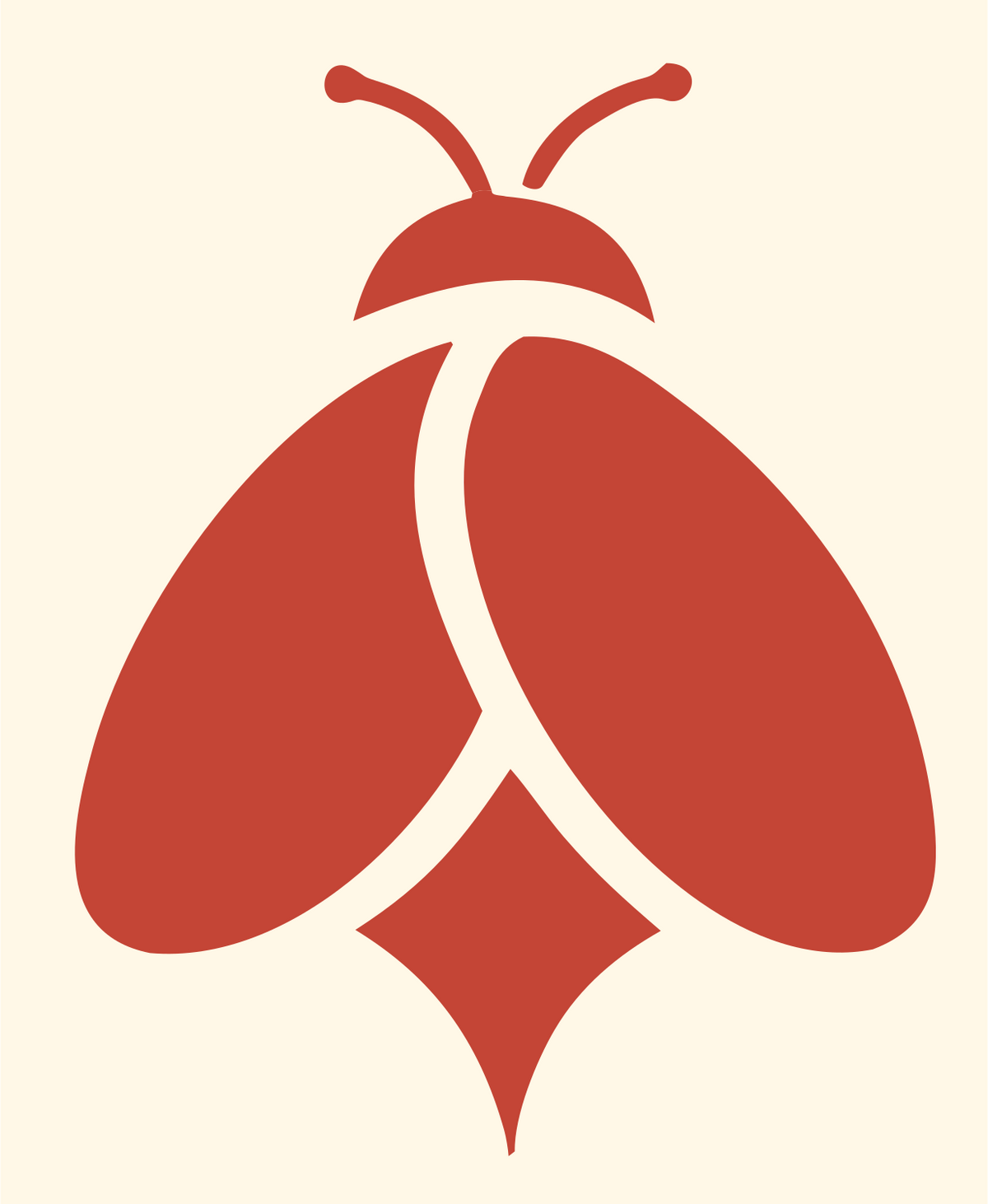 Spread Wing Bee Icon #fff8e7/#c44536