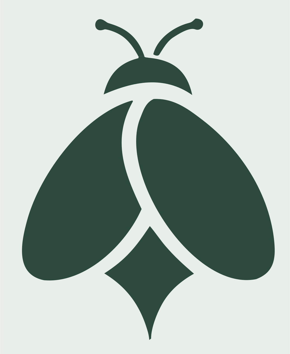 Spread Wing Bee Icon #e8efe9/#2d4a3e