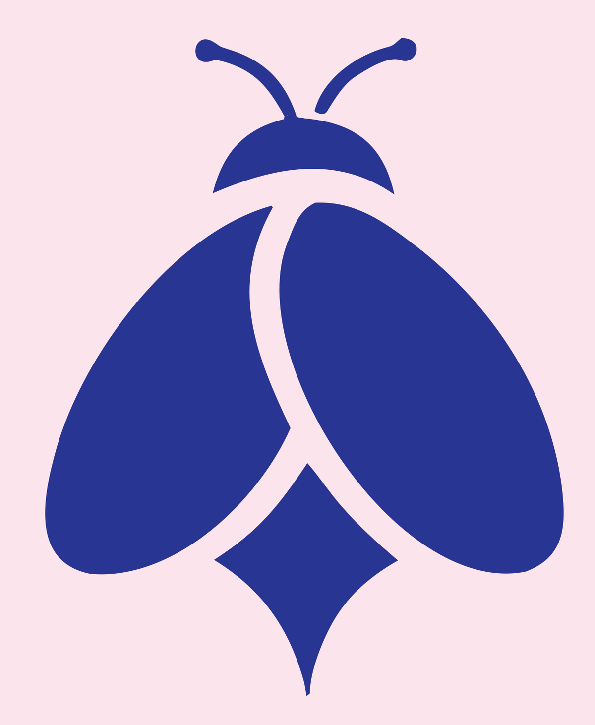 Spread Wing Bee Icon #fce4ec/#283593