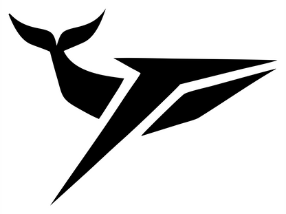 Industrial Bolt Whale Dart Emblem #ffffff/#000000