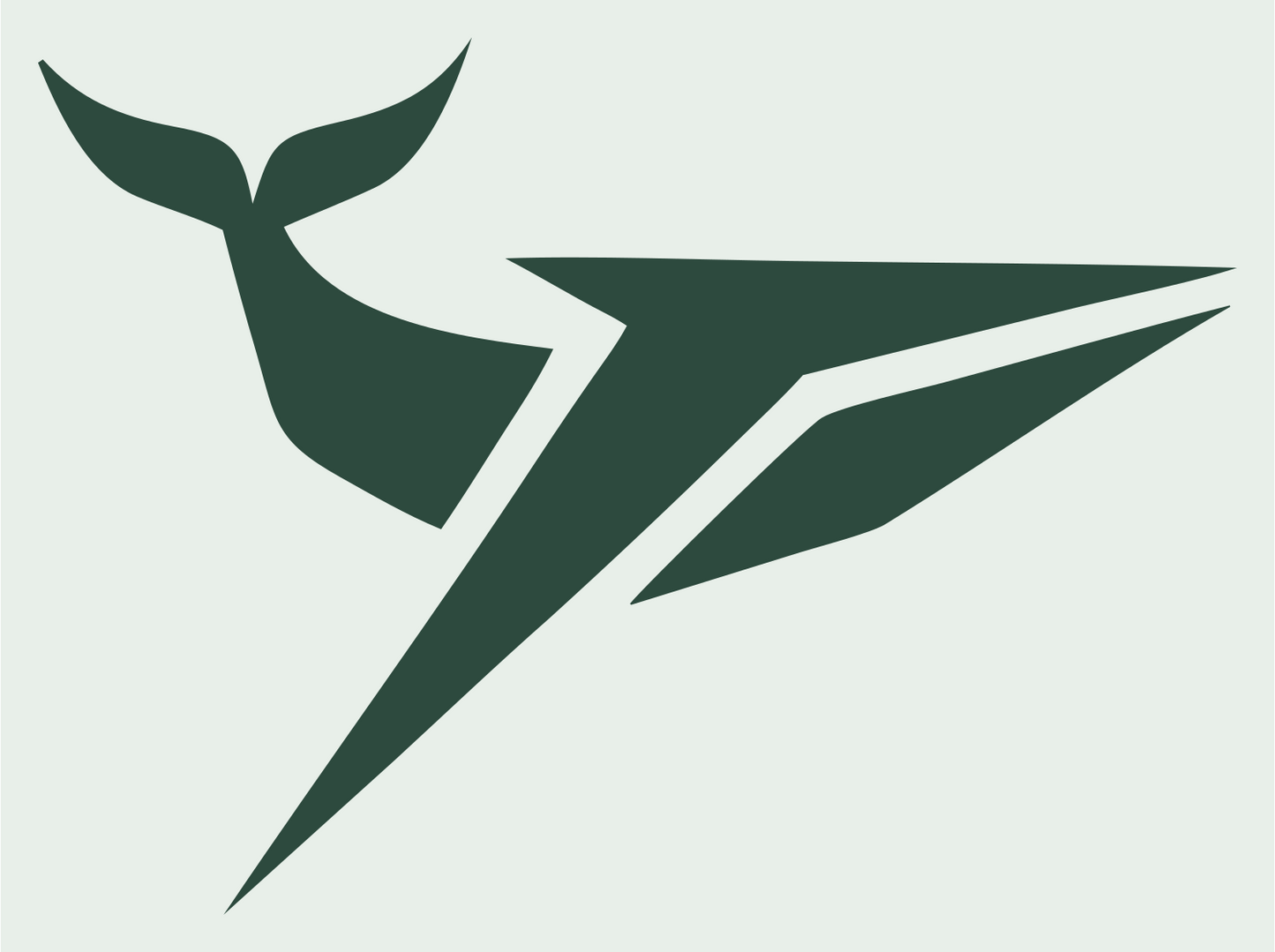 Industrial Bolt Whale Dart Emblem #e8efe9/#2d4a3e