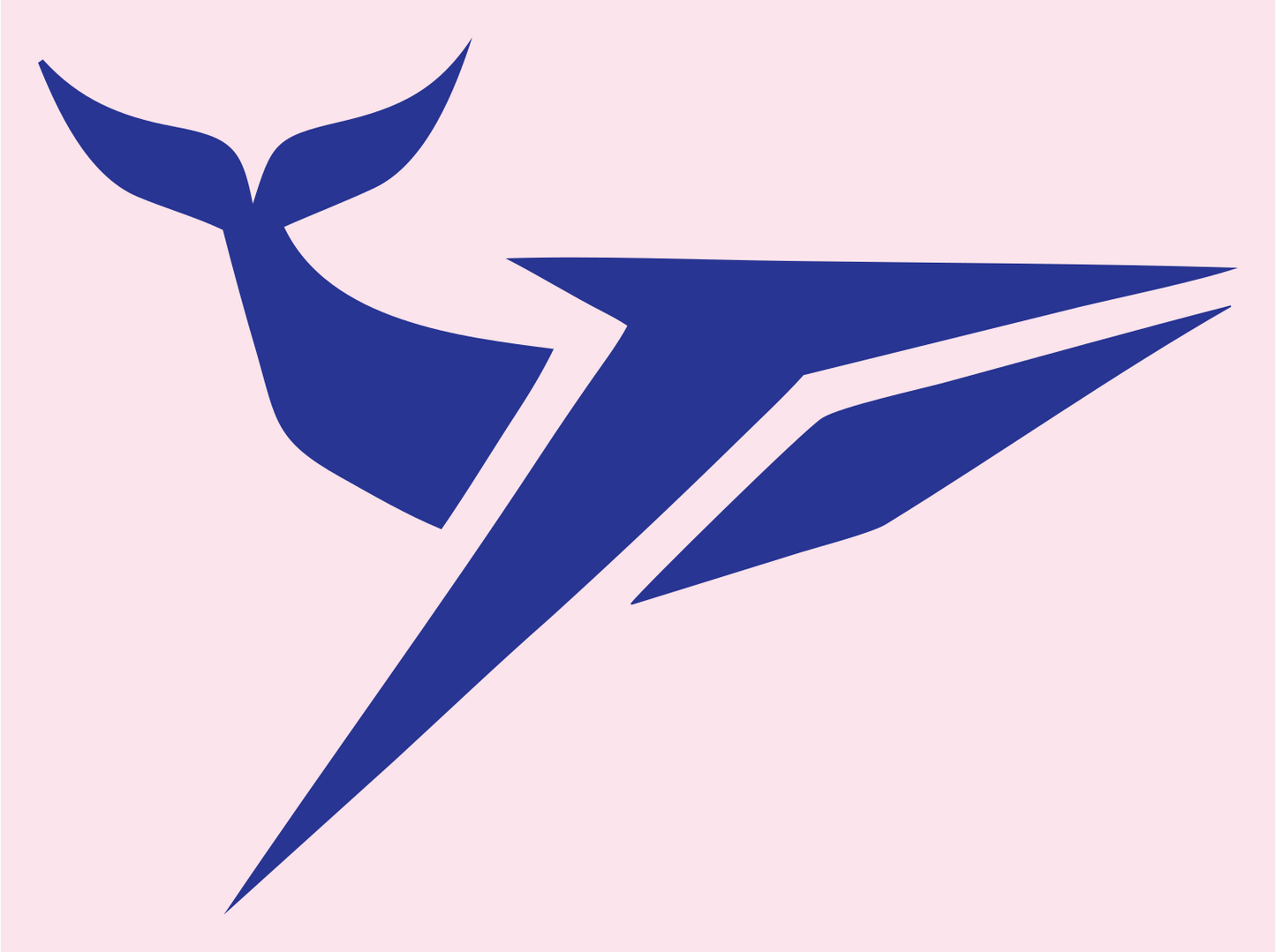 Industrial Bolt Whale Dart Emblem #fce4ec/#283593