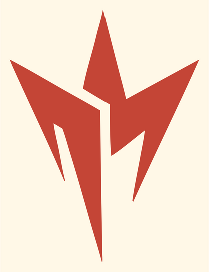 Jagged Shard Breaching Whale Icon #fff8e7/#c44536