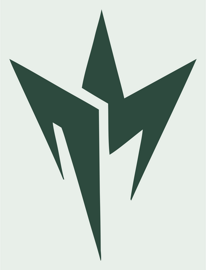 Jagged Shard Breaching Whale Icon #e8efe9/#2d4a3e
