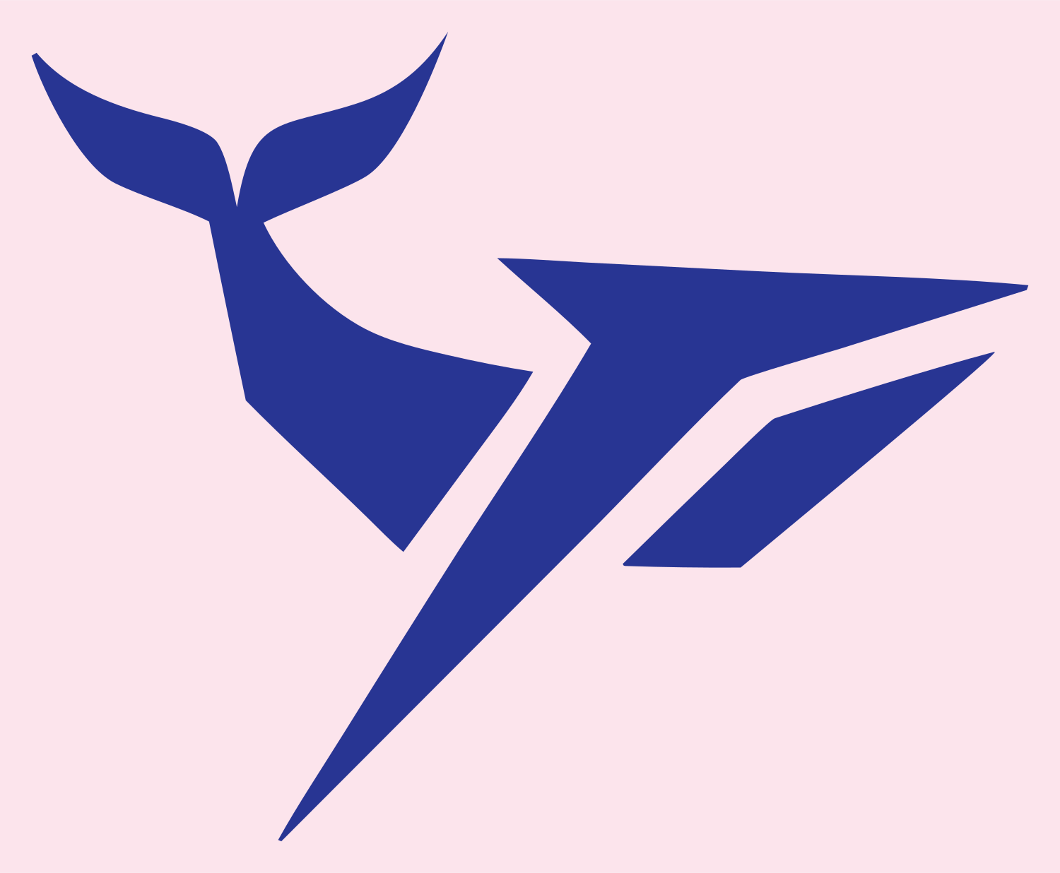 Industrial Angular Rocket Whale Speed Mark #fce4ec/#283593