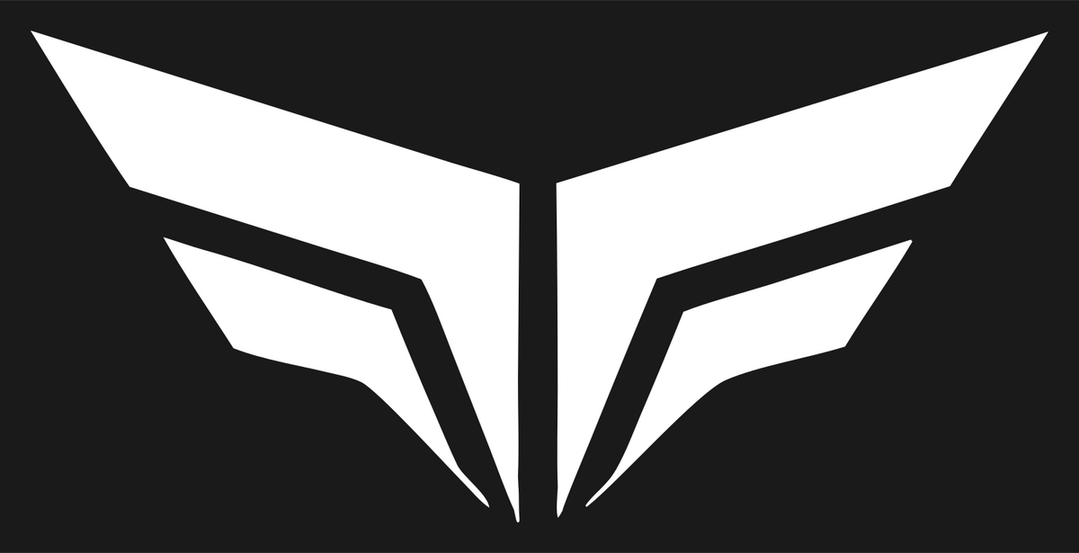 Split Chevron Whale Tail Flight Crest #1a1a1a/#ffffff