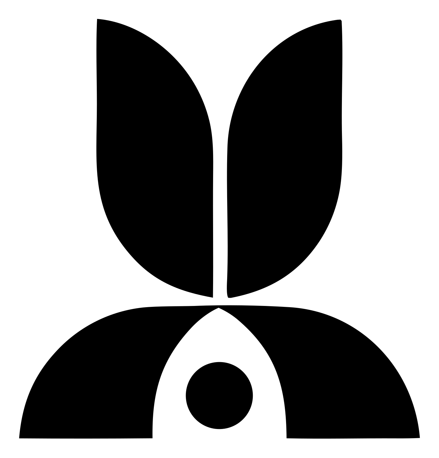 Bunny Ears Geometric Mark #ffffff/#000000