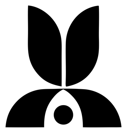 Bunny Ears Geometric Mark #ffffff/#000000