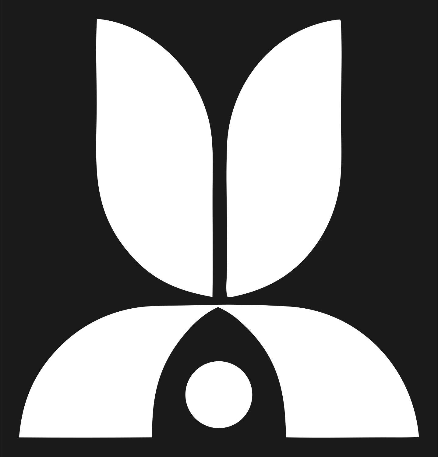 Bunny Ears Geometric Mark #1a1a1a/#ffffff