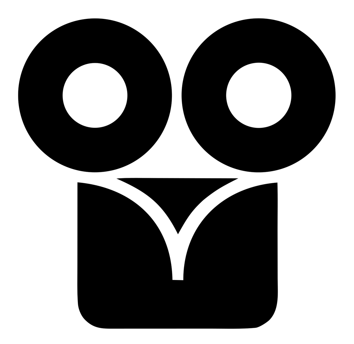 Rabbit Bold Geometric Icon #ffffff/#000000