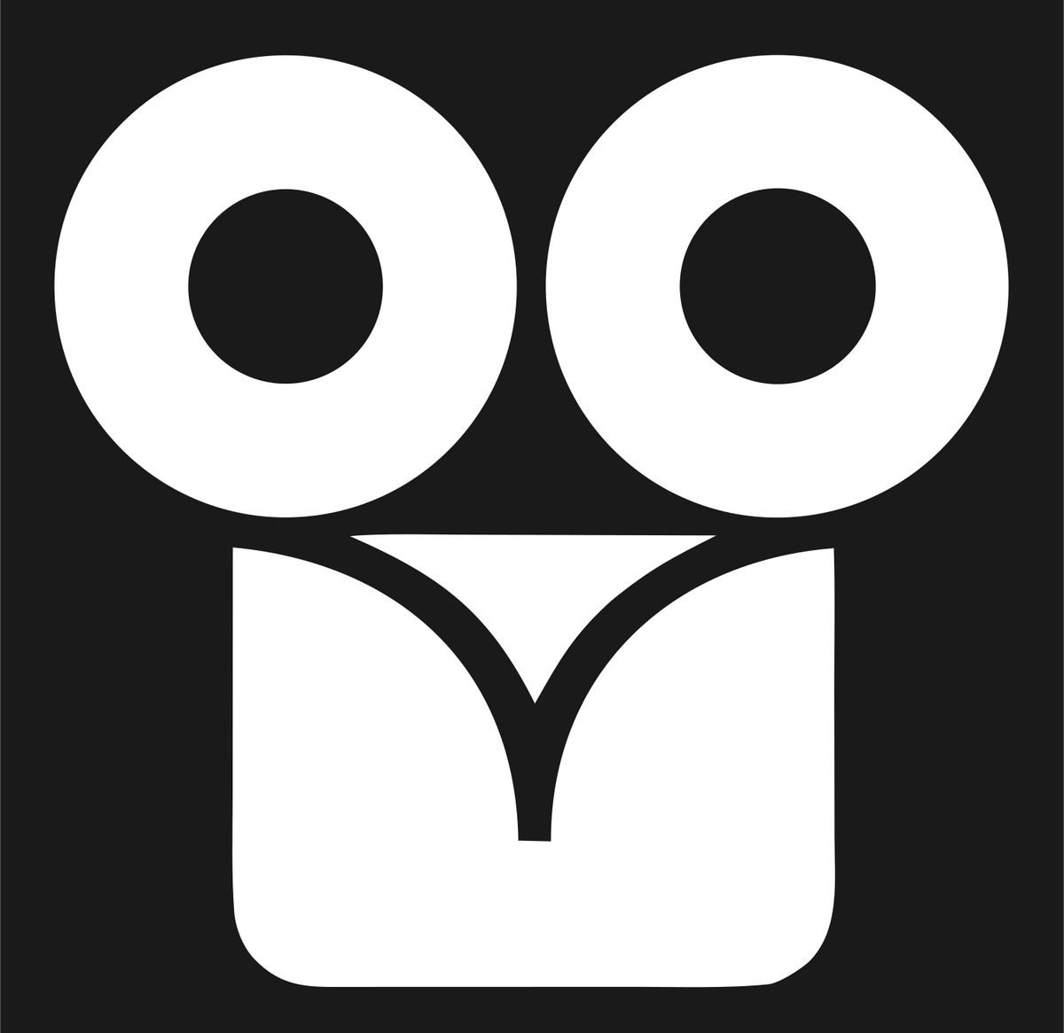 Rabbit Bold Geometric Icon #1a1a1a/#ffffff