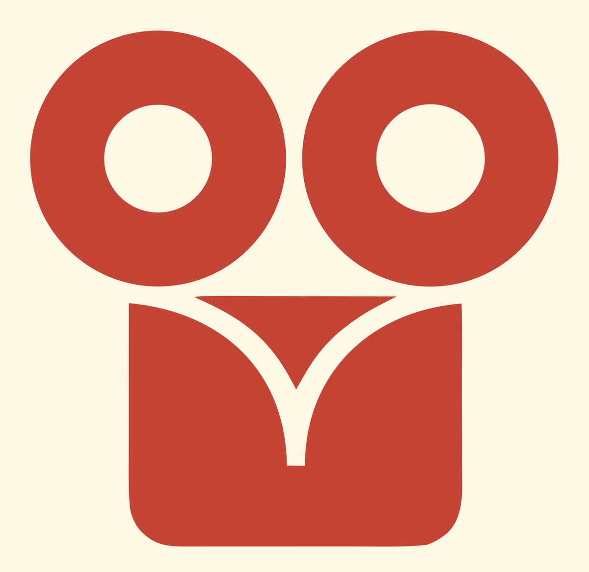 Rabbit Bold Geometric Icon #fff8e7/#c44536