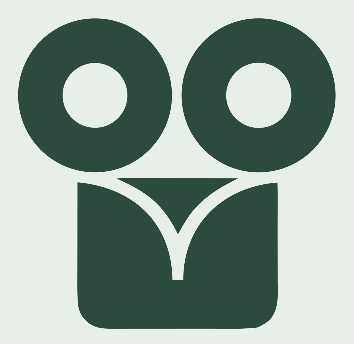 Rabbit Bold Geometric Icon #e8efe9/#2d4a3e