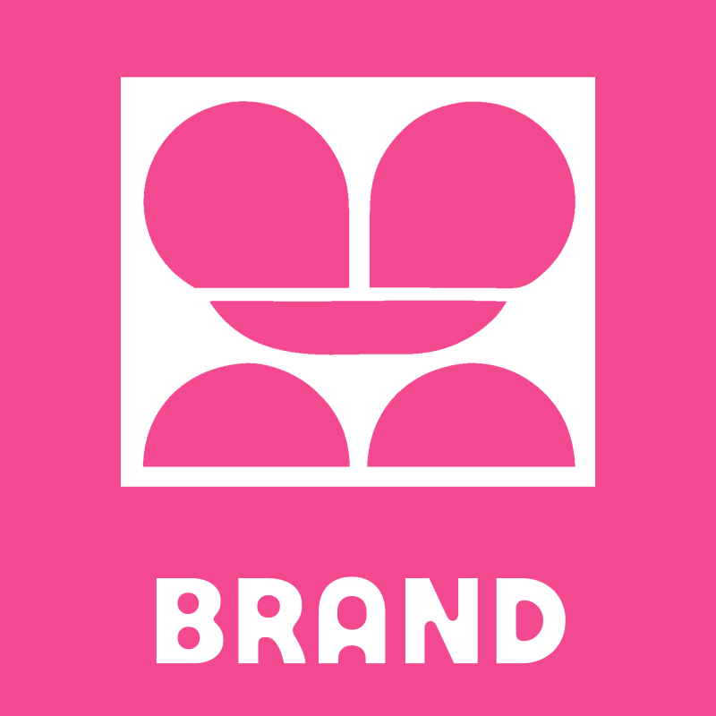 Bold Geometric Abstract Bunny Face Badge preview