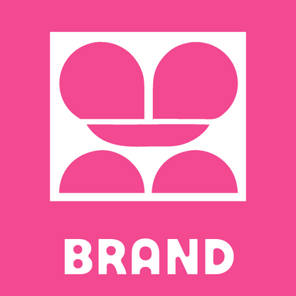 Bold Geometric Abstract Bunny Face Badge preview