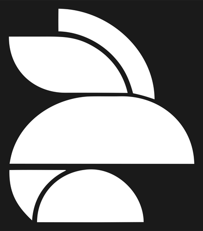 Stacked Rabbit Geometric Mark #1a1a1a/#ffffff