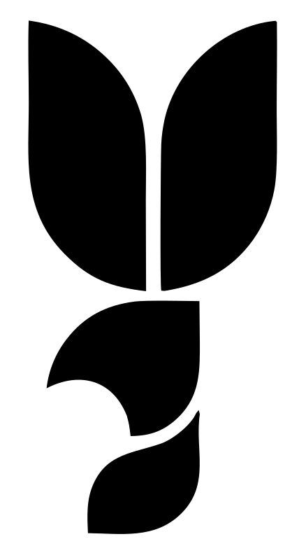 Bold Geometric Tulip Rabbit Body Icon