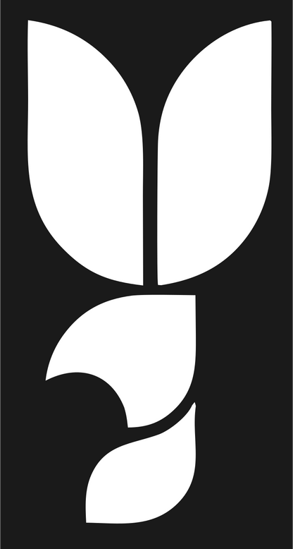 Bold Geometric Tulip Rabbit Body Icon #1a1a1a/#ffffff