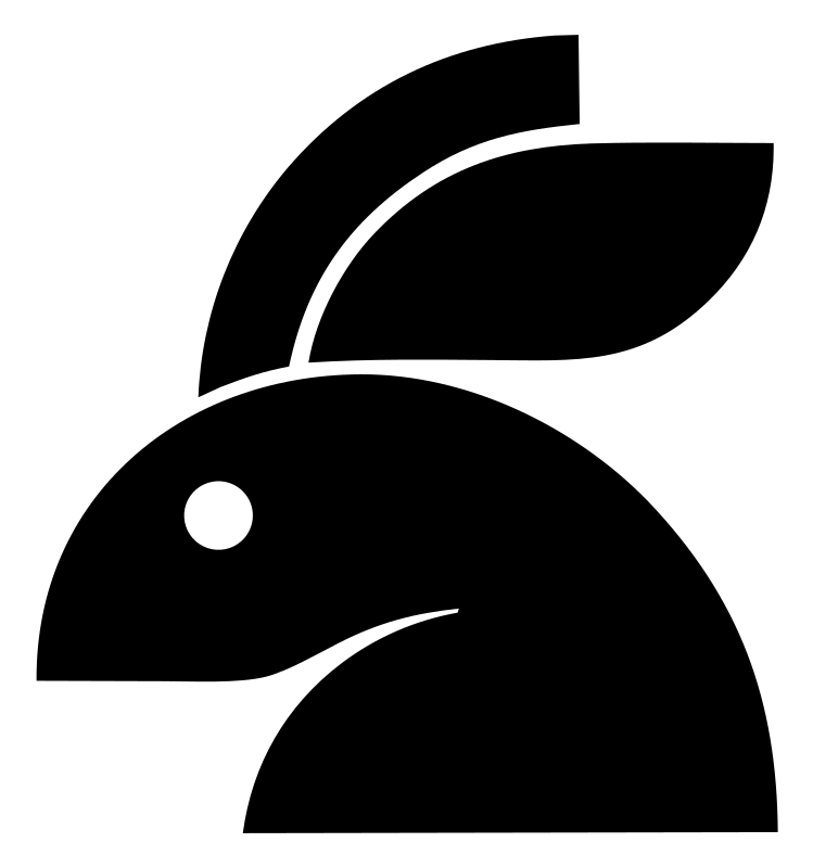 Geometric Rabbit Side Profile Mark