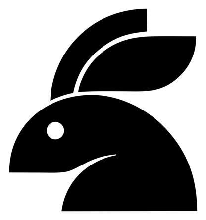 Geometric Rabbit Side Profile Mark