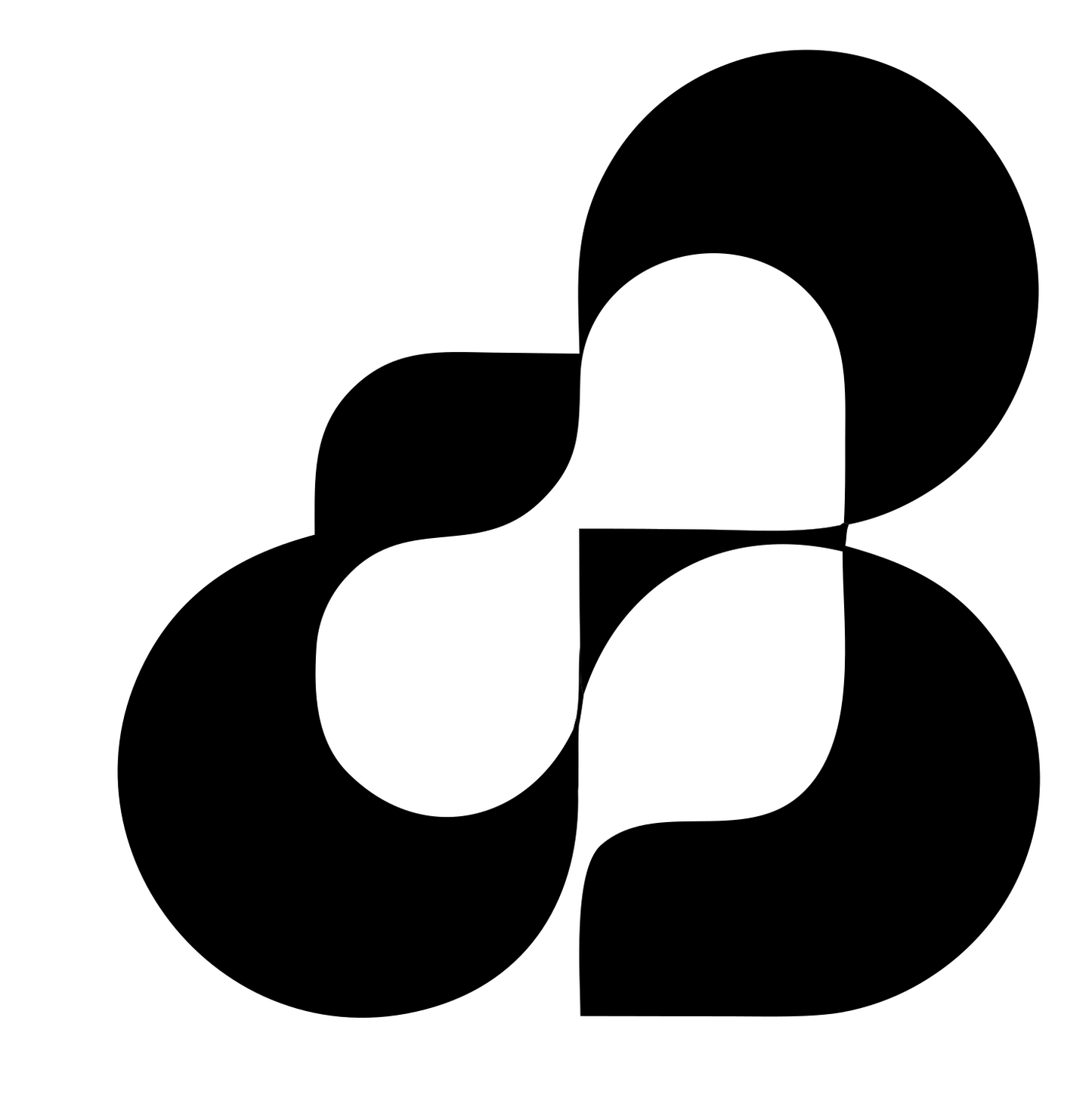 Geometric Rabbit Ears Emblem #ffffff/#000000