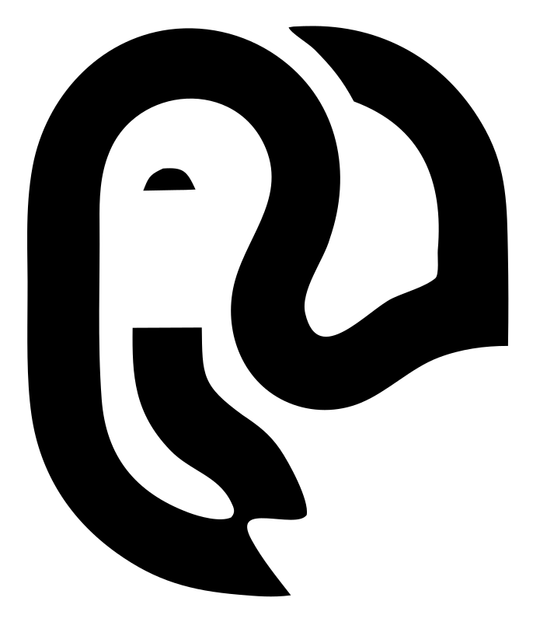 Curled Trunk Elephant Profile Badge