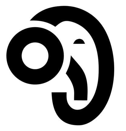 Monoline Curled Trunk Elephant Eye Mark