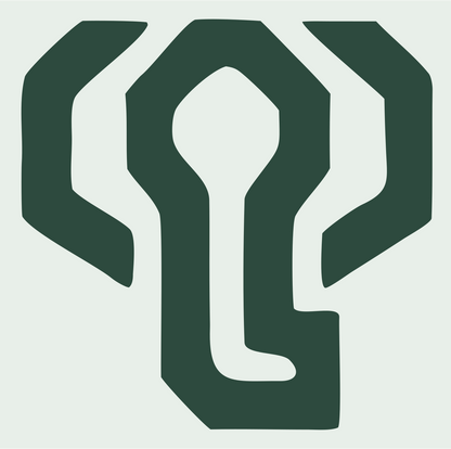 Elephant Trunk Keyhole Mark #e8efe9/#2d4a3e