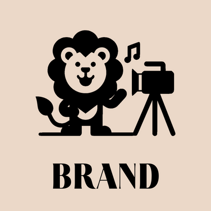Cheerful Lion and Camera Logo preview