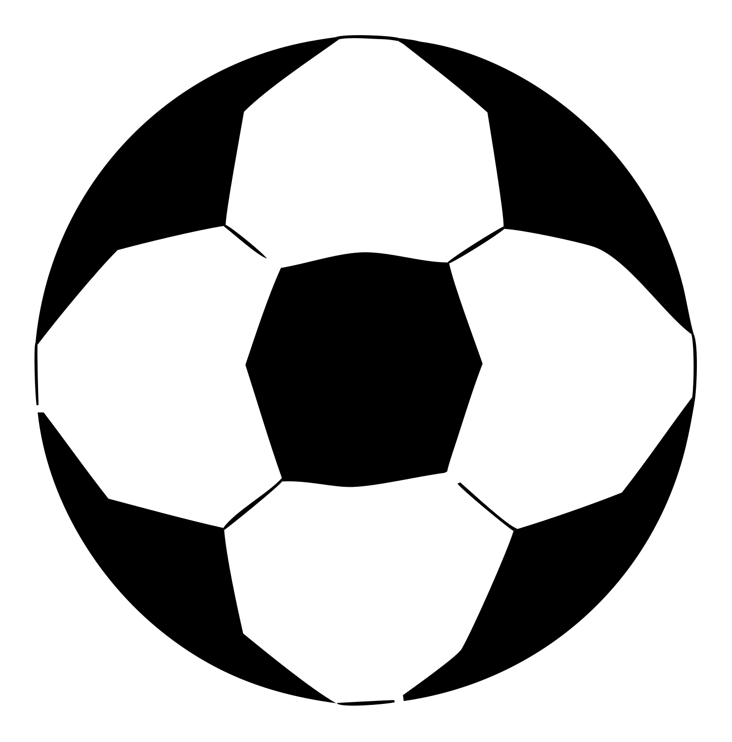 Negative Space Classic Soccer Ball Mark #ffffff/#000000